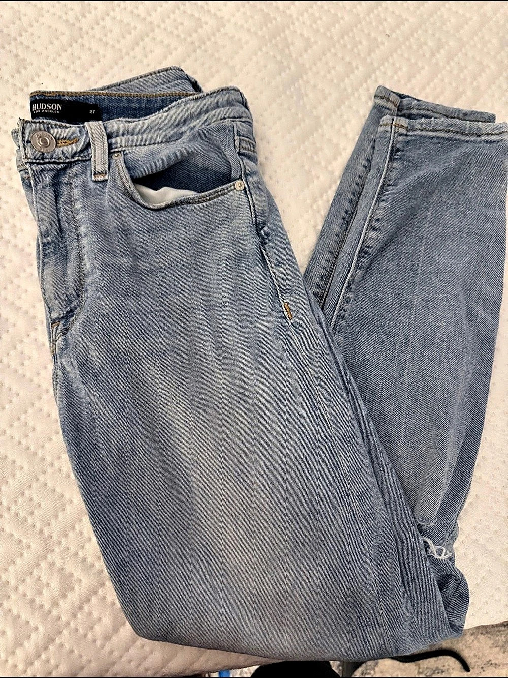 Hudson Skinny Jeans in Blue Waist 27
